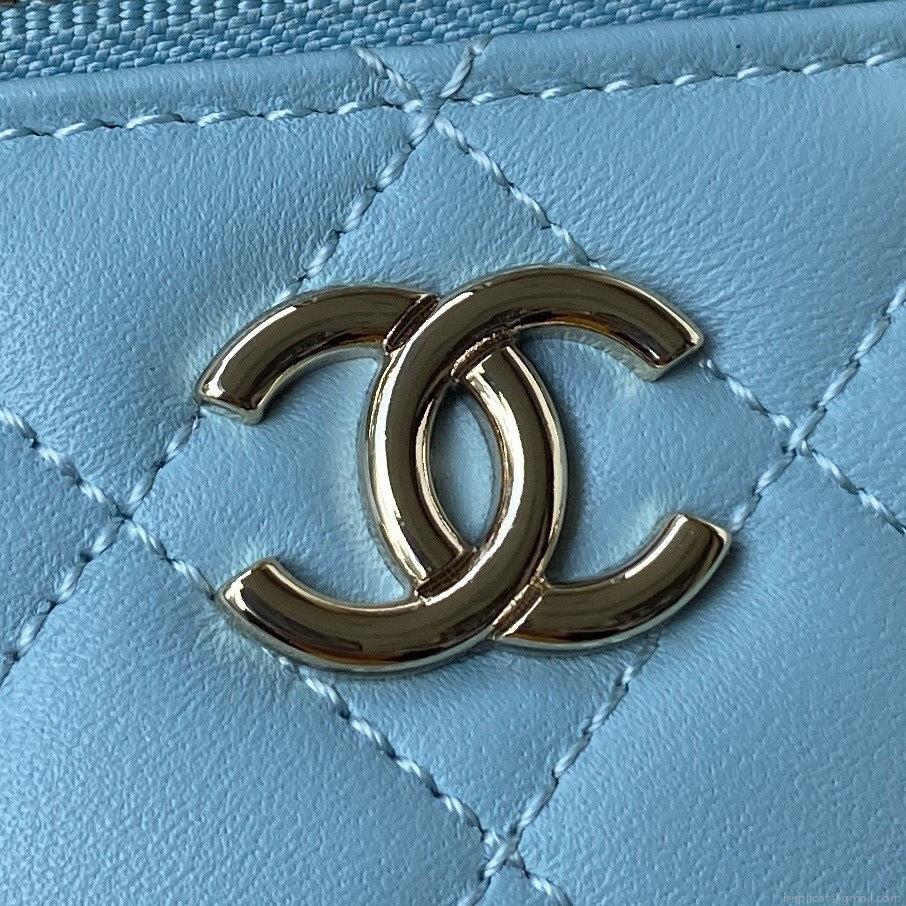 Chanel Vanity Case Lambskin AP2730 Blue