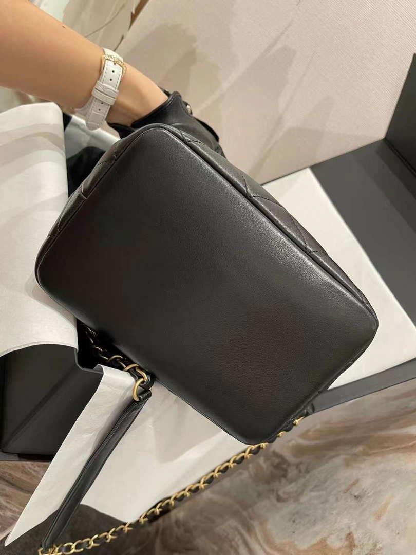 Chanel AS3242 Small Hobo Bag Lambskin Strass Gold-Tone Metal Black