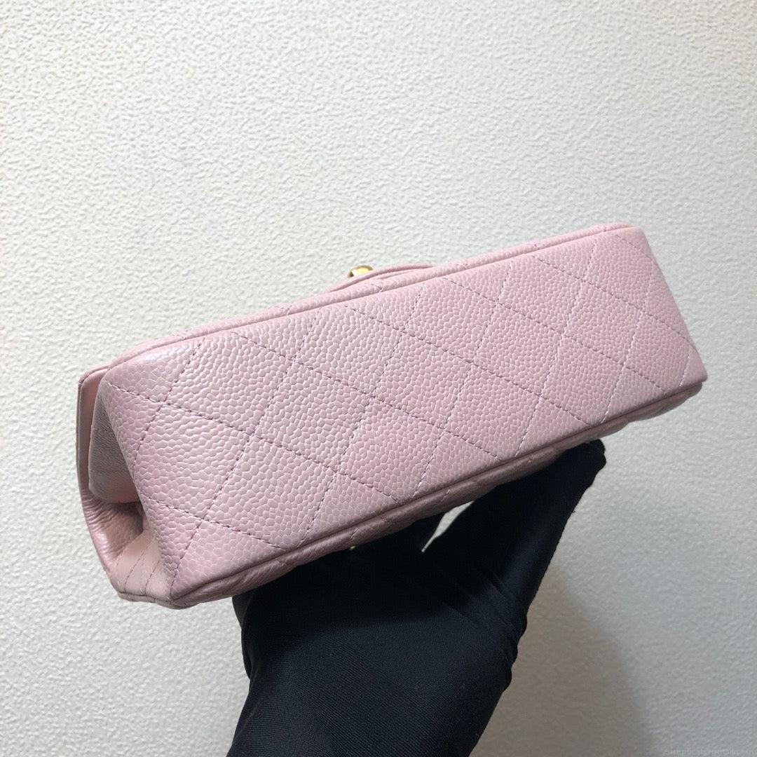 Chanel A69900 Mini Flap Bag Grained Calfskin Pink Gold