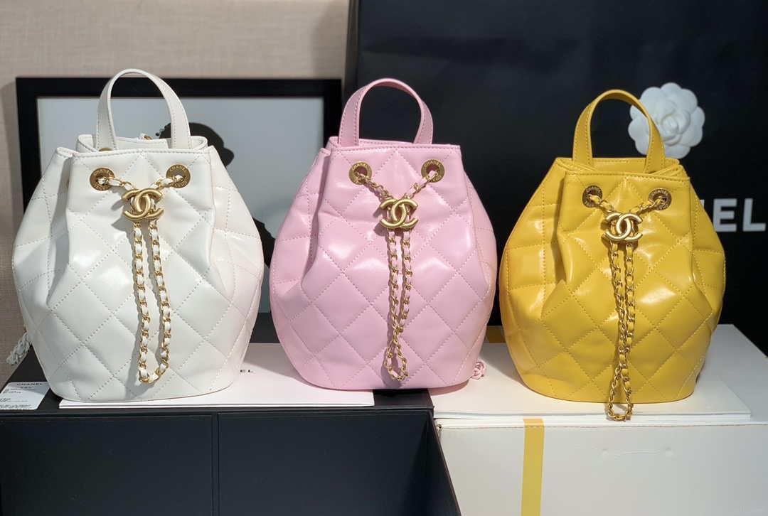 Chanel AS2318 Bucket Bag Lambskin Pink