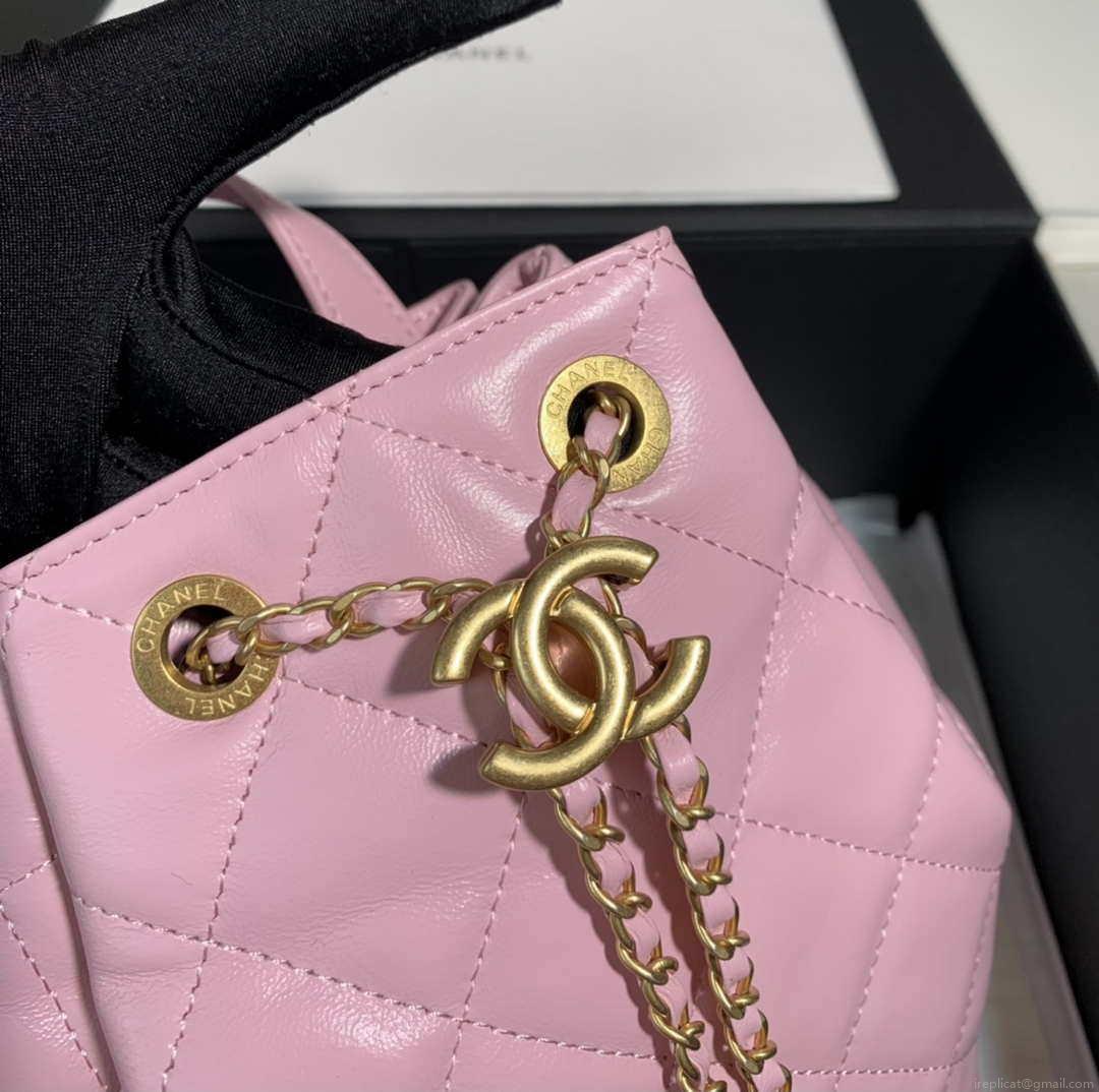 Chanel AS2318 Bucket Bag Lambskin Pink