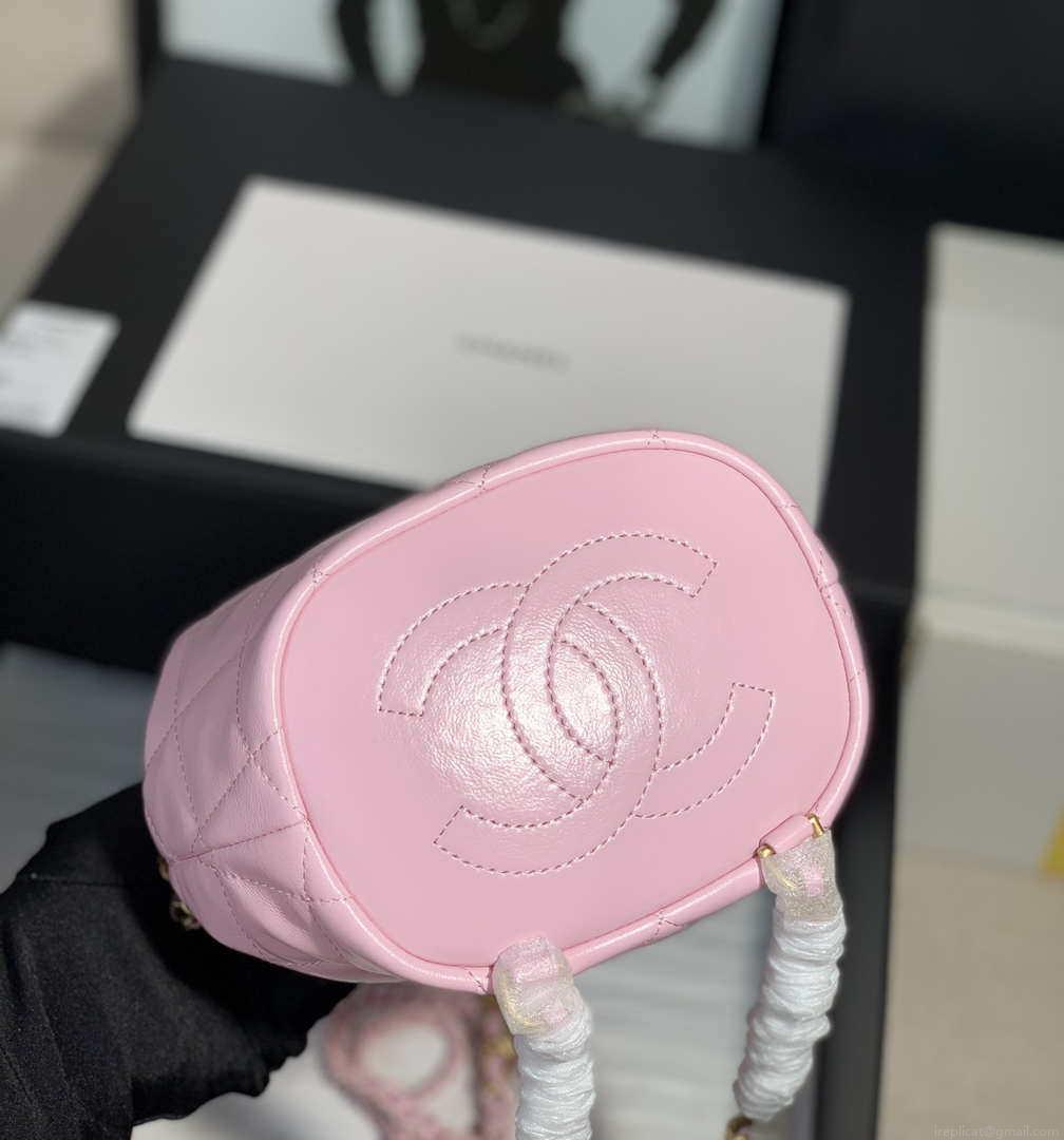 Chanel AS2318 Bucket Bag Lambskin Pink