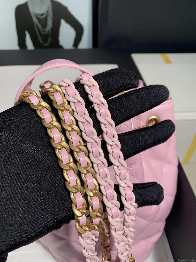 Chanel AS2318 Bucket Bag Lambskin Pink