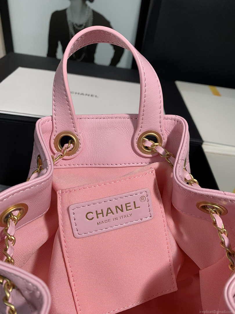 Chanel AS2318 Bucket Bag Lambskin Pink