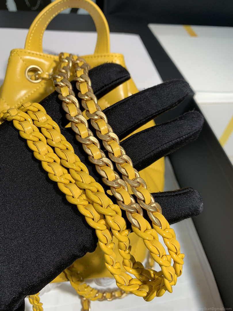 Chanel AS2318 Bucket Bag Lambskin Yellow