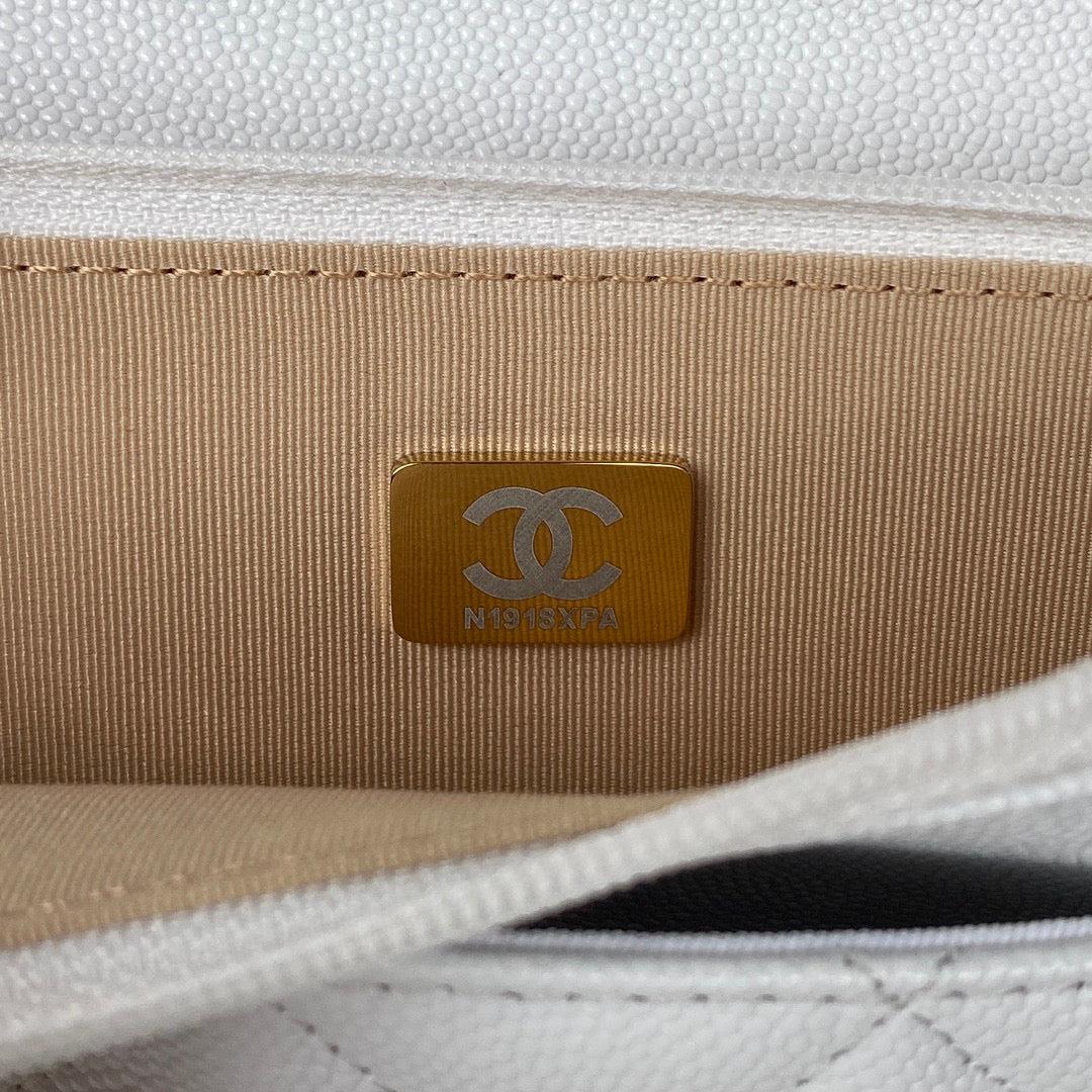 Chanel AP2840 Small Flap Bags Calfskin White