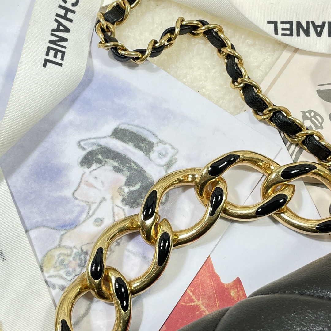 Chanel AS3365 Mini Flap Bag 17cm Lambskin Black