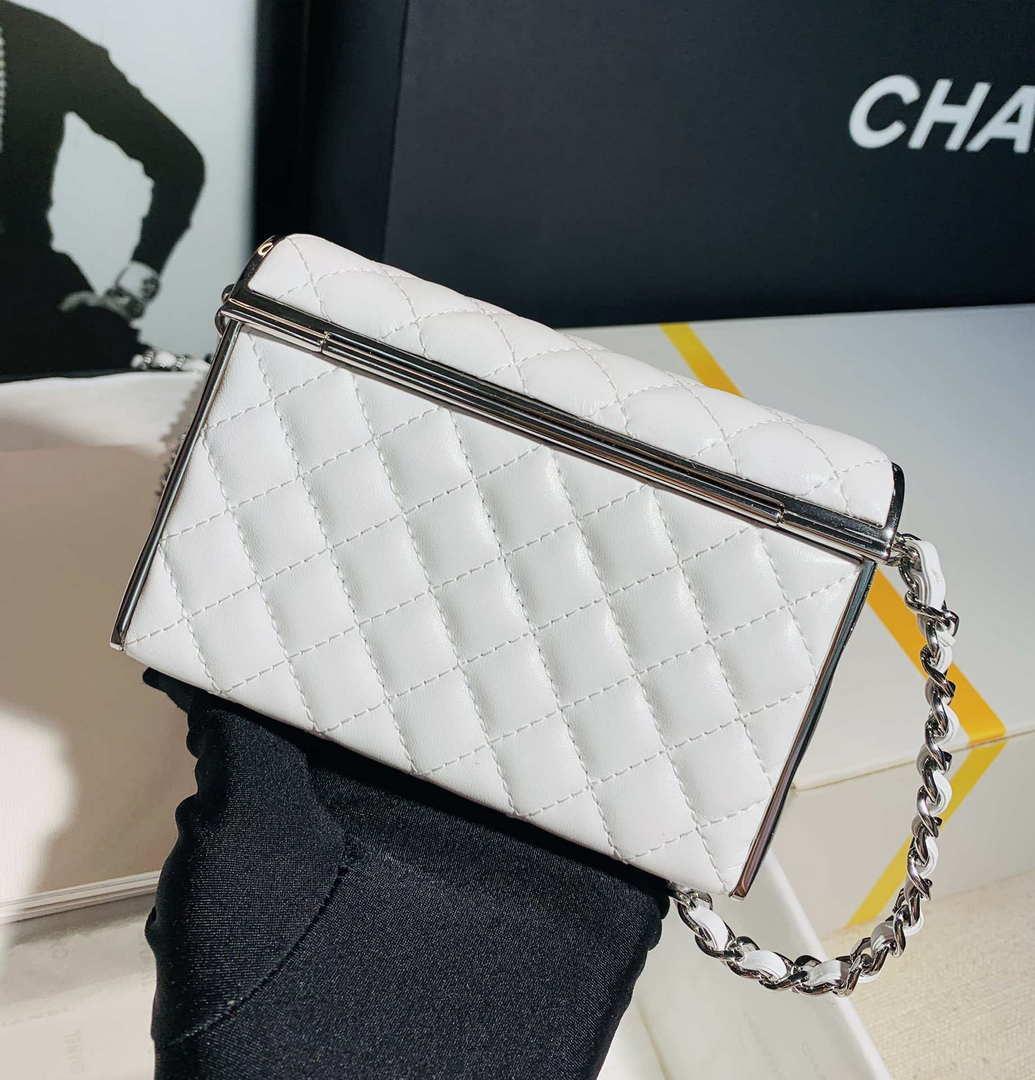 Chanel AS3308 Small Evening Bag 22A Limited Edition White Lambskin