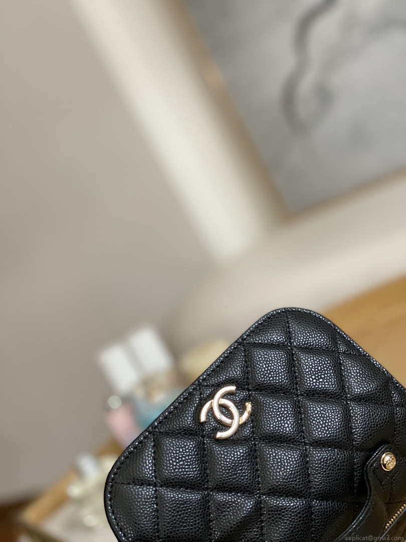 Chanel A81215 Mini messenger bag with Handle Black