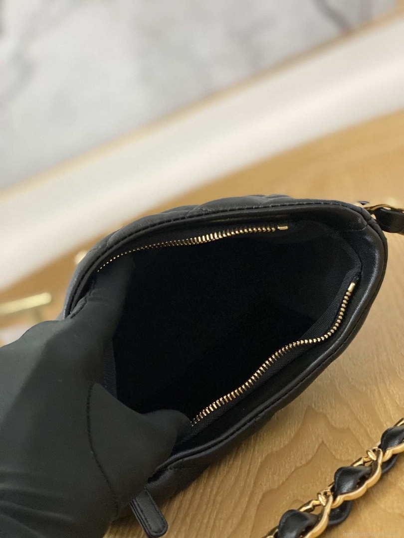 Chanel AS3562 Hobo Handbag Lambskin Black