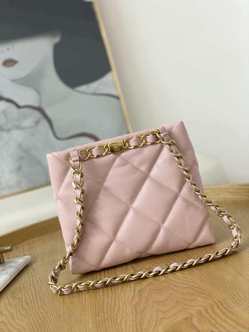 Chanel AS3502 Small TOTE Lambskin Pink