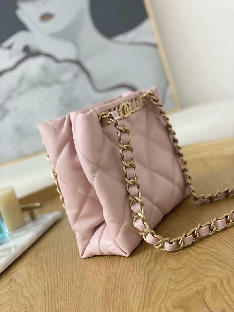 Chanel AS3502 Small TOTE Lambskin Pink