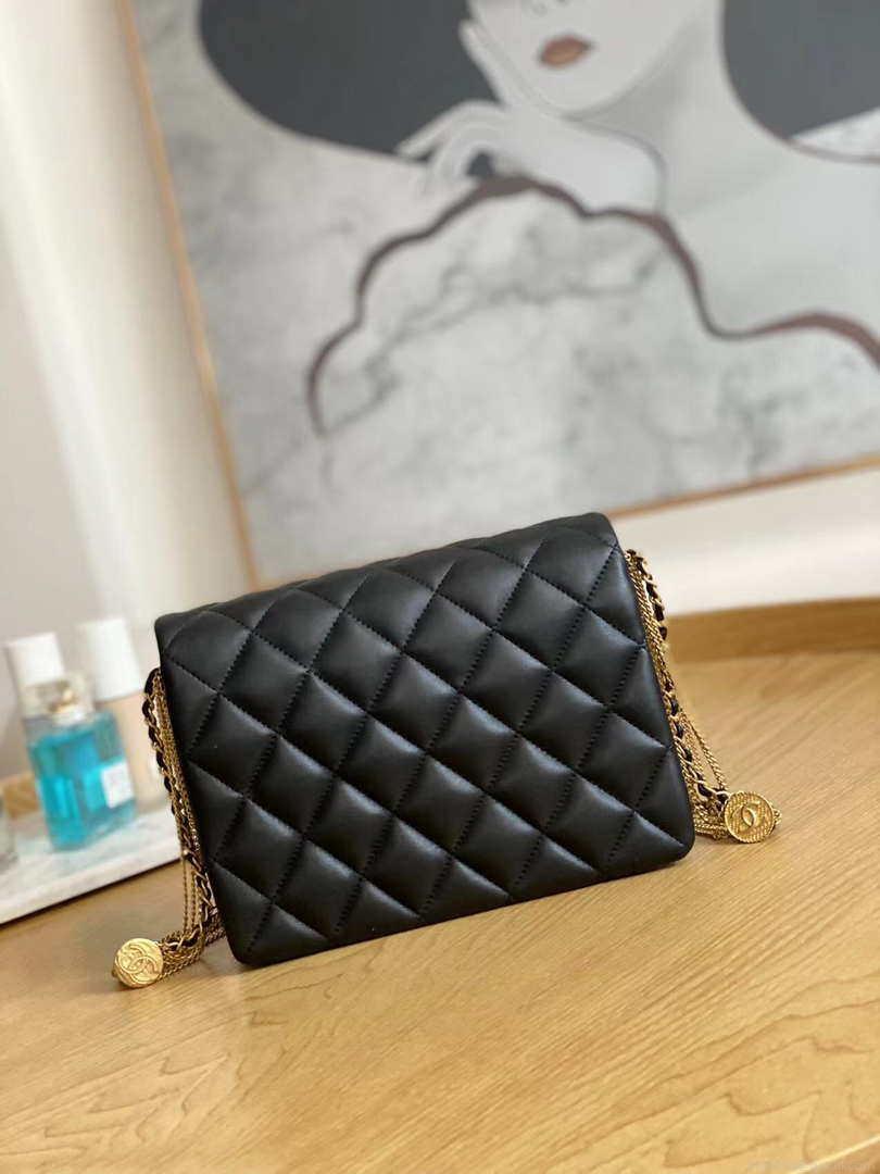 Chanel AS3378 MINI Flap Bag Lambskin Black