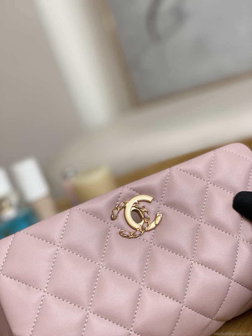 Chanel AS3378 MINI Flap Bag Lambskin Pink