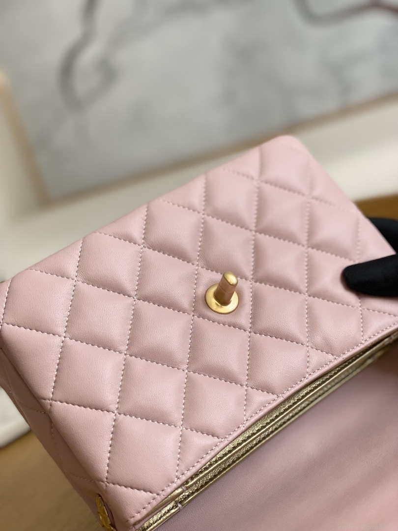 Chanel AS3378 MINI Flap Bag Lambskin Pink