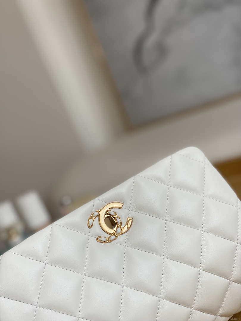 Chanel AS3378 MINI Flap Bag Lambskin White