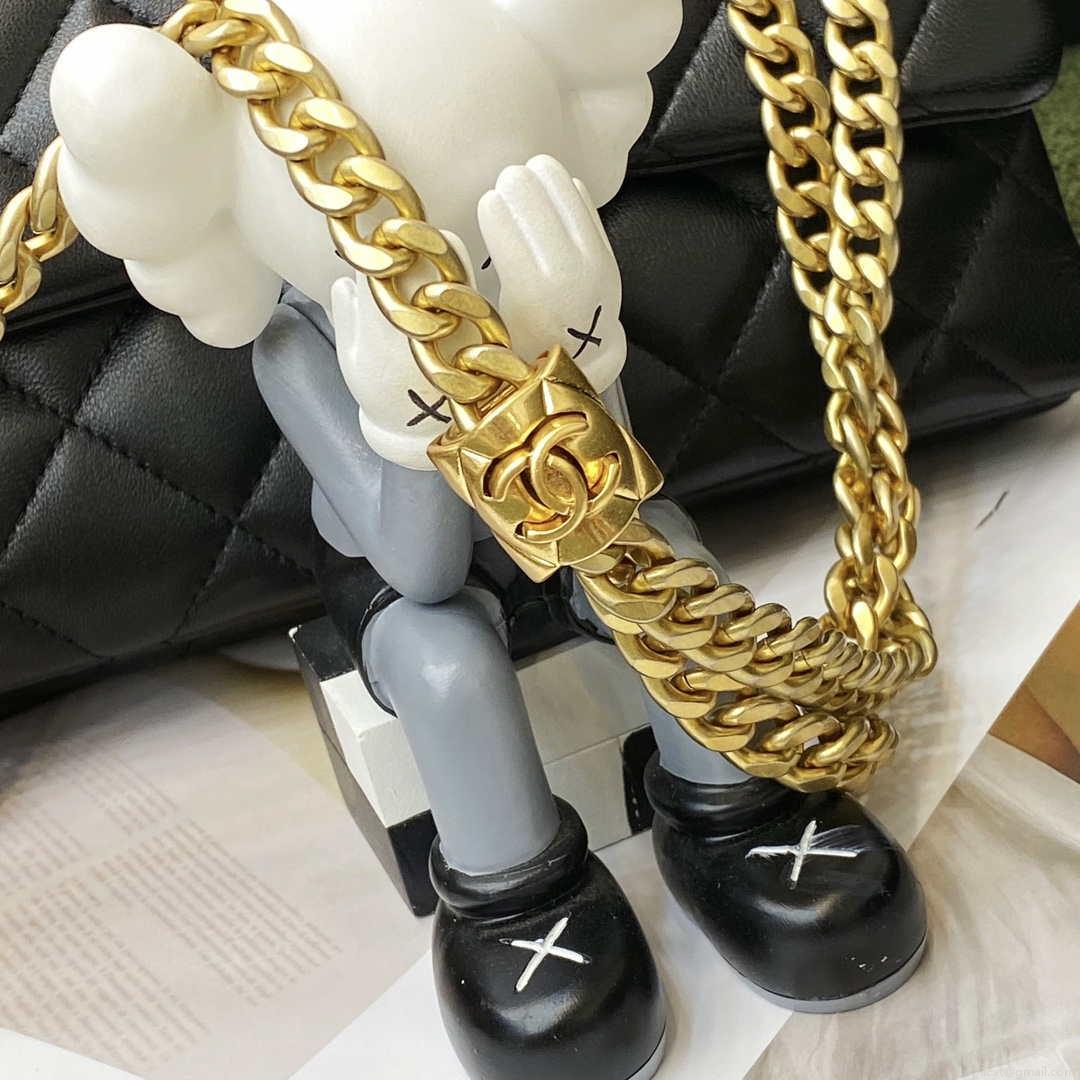 Chanel AS3609 Flap Bag Lambskin Lambskin & Gold-Tone Metal Black