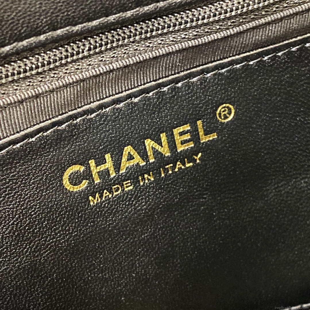 Chanel AS3609 Flap Bag Lambskin Lambskin & Gold-Tone Metal Black