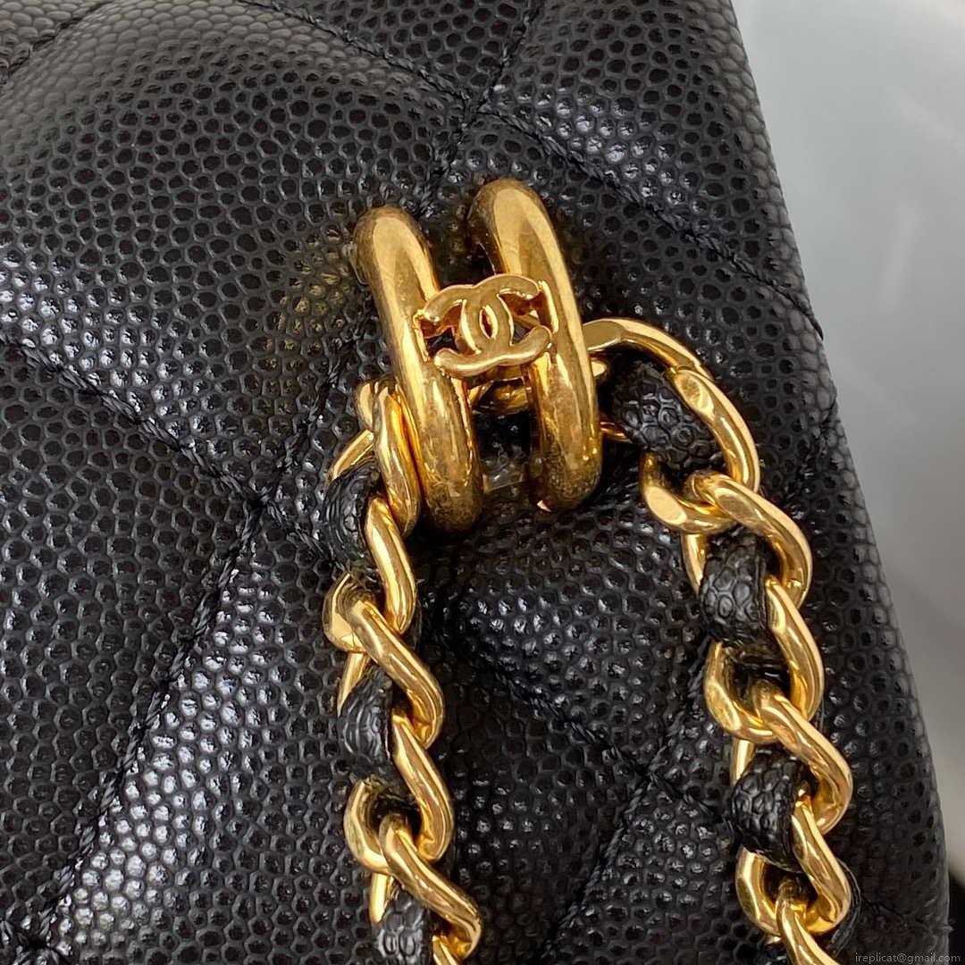 Chanel AS3580 Small Flap Bag Lambskin Lambskin & Gold-Tone Metal Black