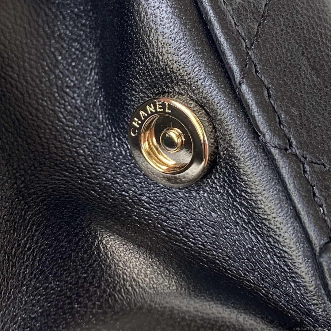 Chanel AS3344 Small Vanity Case Calfskin & Gold-Tone Metal Black
