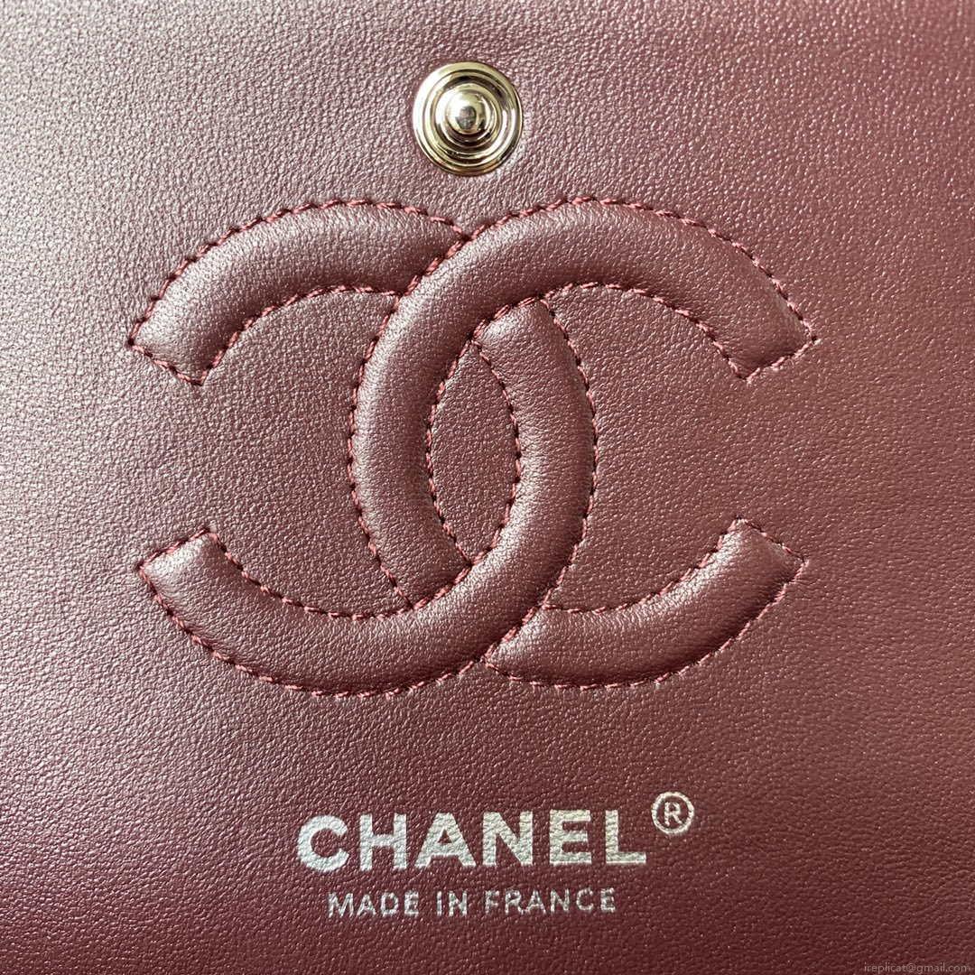 Chanel A01113 Flap Handbag Classic Bag Grained shiny Calfskin Black Silver