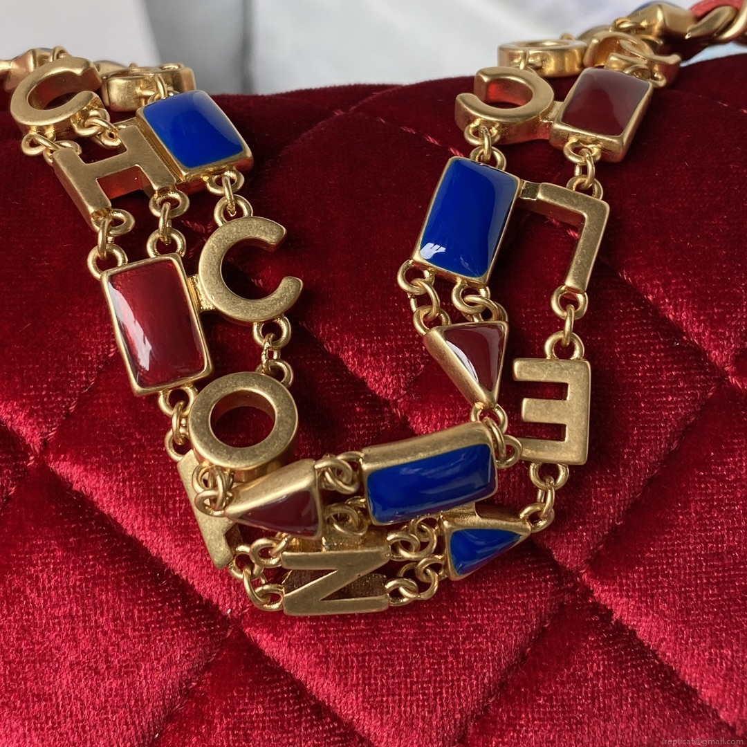 Chanel AS3442 Mini Flap Bag Velvet Enamel & Gold-Tone Metal Wine Red
