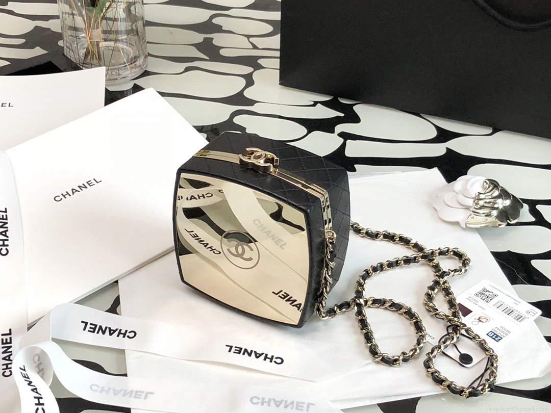 Chanel AP2398 Small Vanity Case Lambskin gold-tone metal Black and Gold