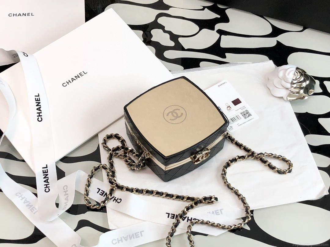 Chanel AP2398 Small Vanity Case Lambskin gold-tone metal Black and Gold