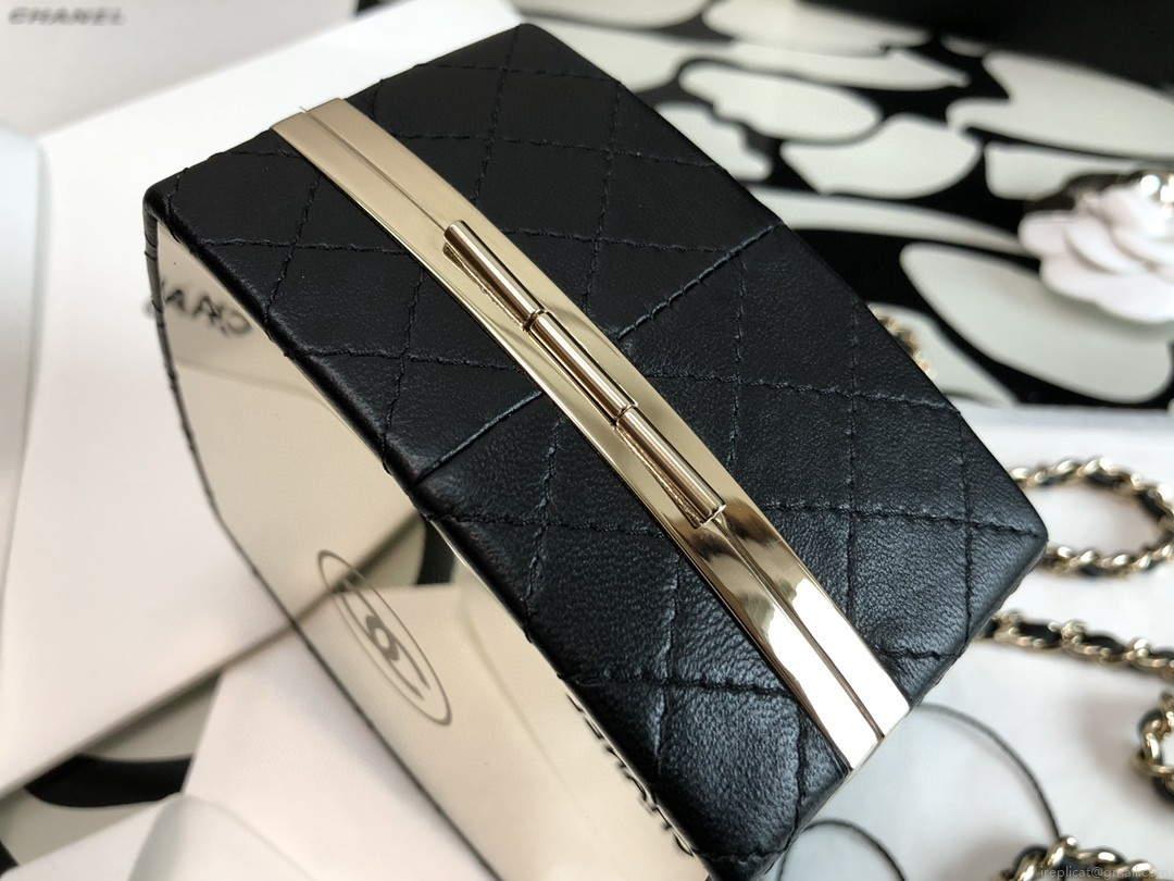 Chanel AP2398 Small Vanity Case Lambskin gold-tone metal Black and Gold