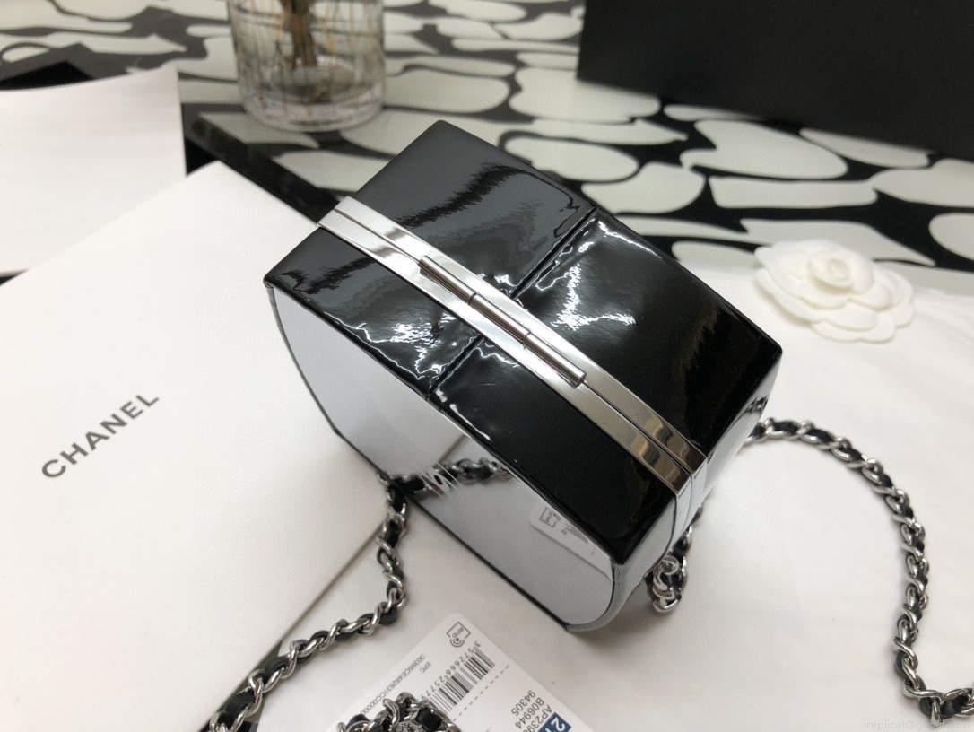 Chanel AP2398 Small Vanity Case Acrylic Black Silver