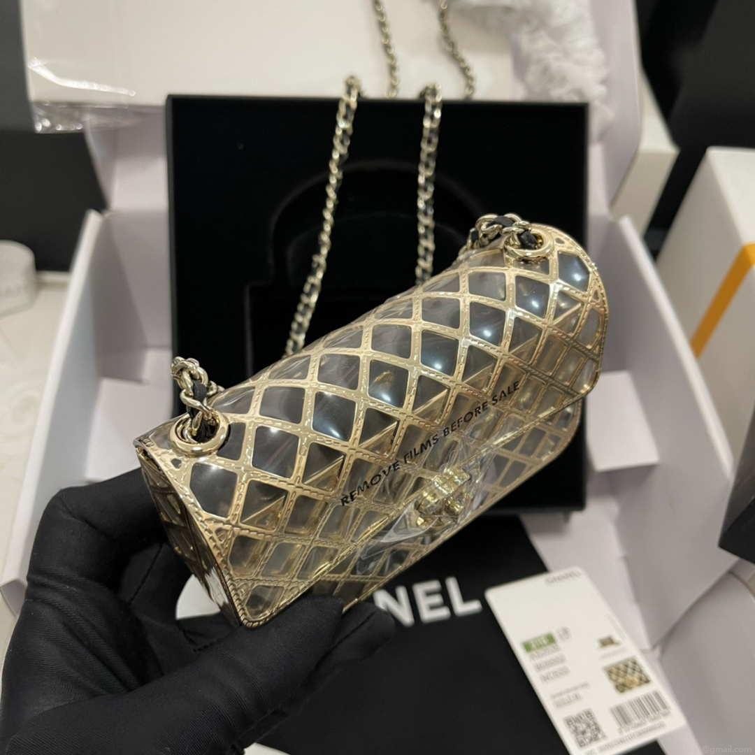Chanel AS2535 Mini Evening Bag Gold-Tone Metal & Lambskin