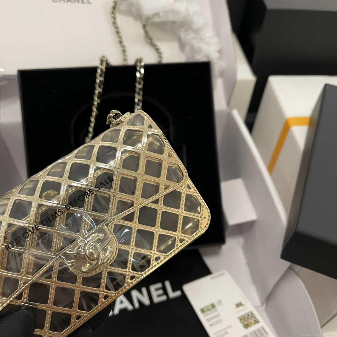 Chanel AS2535 Mini Evening Bag Gold-Tone Metal & Lambskin