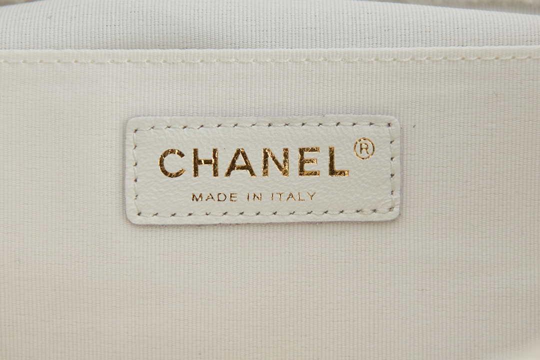 Chanel AS3615 Backpack Wool Tweed & Gold-Tone Metal Beige & Black