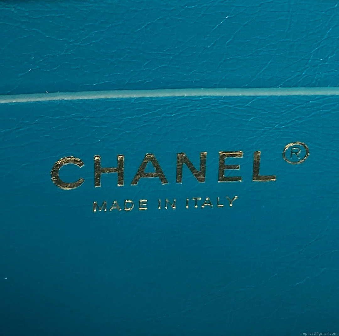 Chanel AS3332 Backpack Shiny Calfskin Bag Blue
