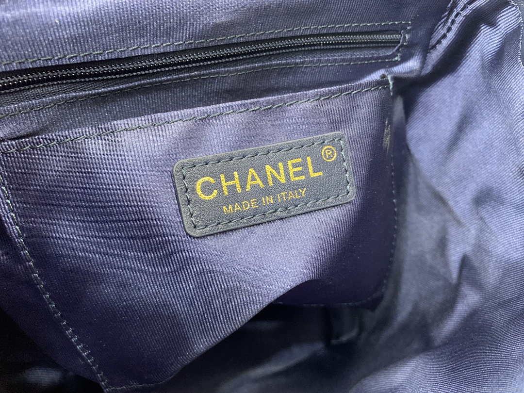 Chanel A91120 Backpack Vintage Lambskin Bag Navy Blue