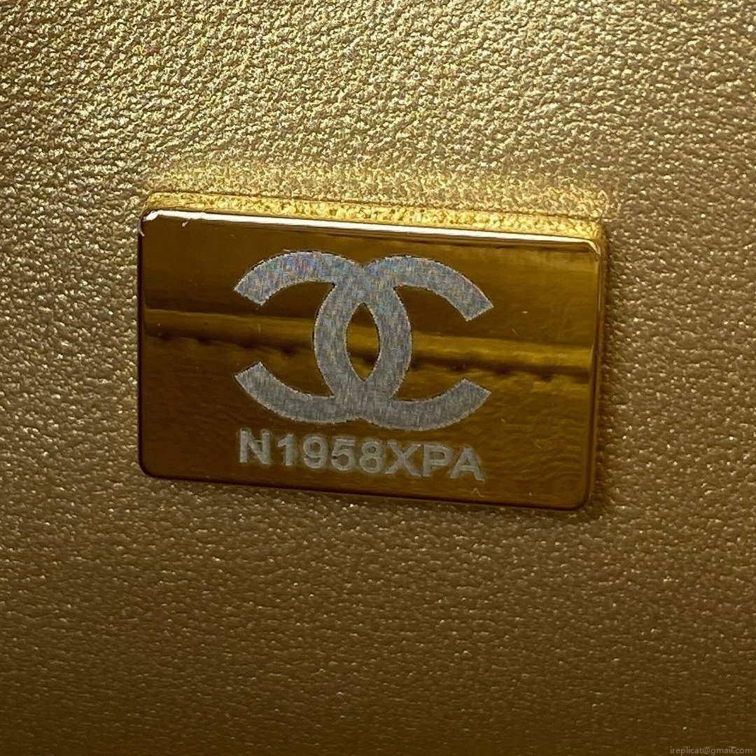 Chanel AS1787 Mini Flap Bag Lambskin Light Purple Gold
