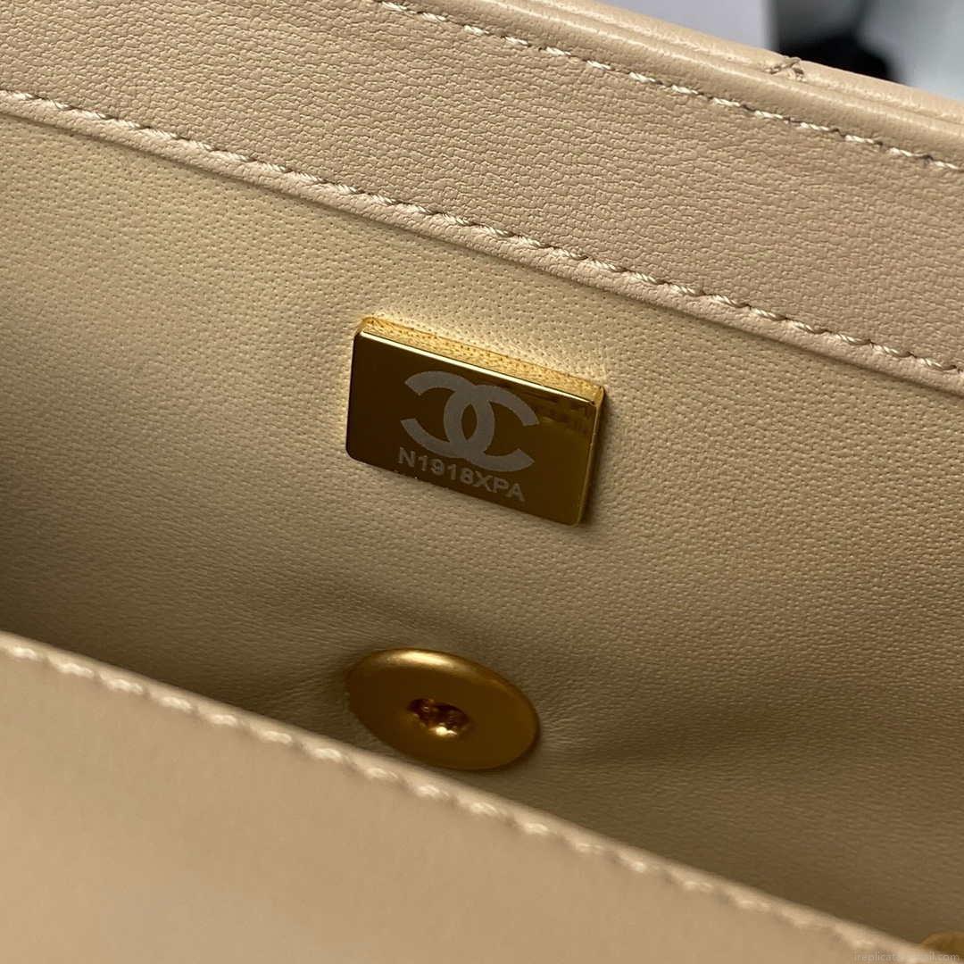 Chanel AS1787 Mini Flap Bag Lambskin Apricot Gold