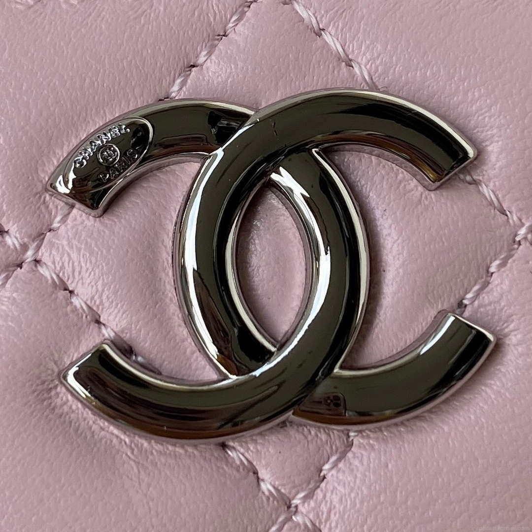 Chanel AP2718 Small Vanity With Chain Pink Lambskin