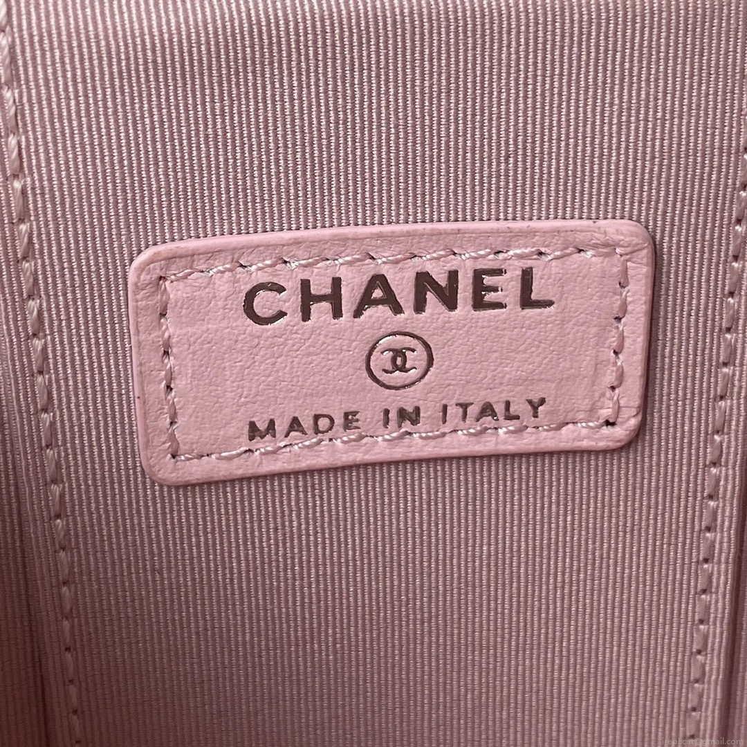 Chanel AP2718 Small Vanity With Chain Pink Lambskin