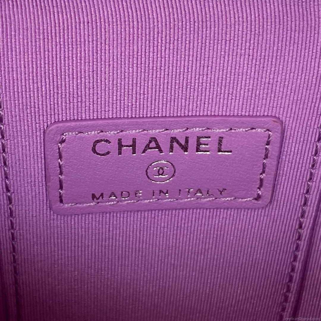 Chanel AP2718 Small Vanity With Chain Calfskin Purple