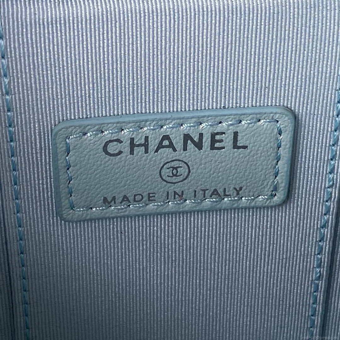 Chanel AP2718 Small Vanity With Chain Calfskin Blue