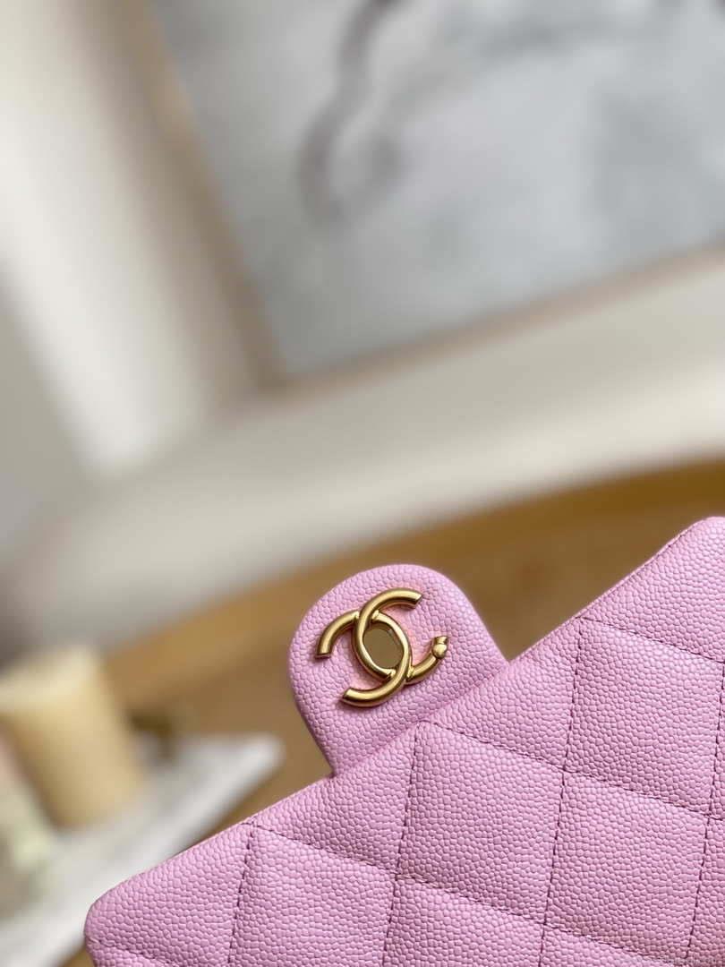 Chanel AS3829 Mini Flap Chain Bag Light Pink Calfskin Gold