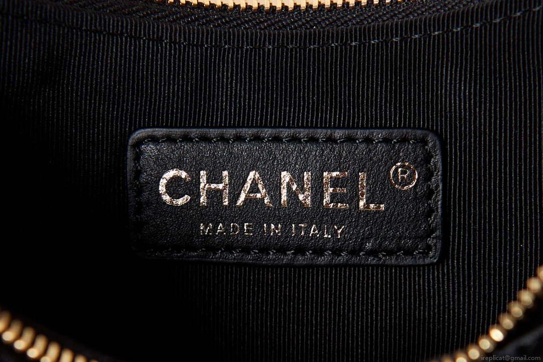 Chanel AS3917 Clutch With Chain Lambskin & Shiny Light Gold Metal Black