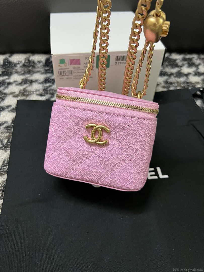 Chanel AP3203 Clutch With Chain Grained Calfskin Pink
