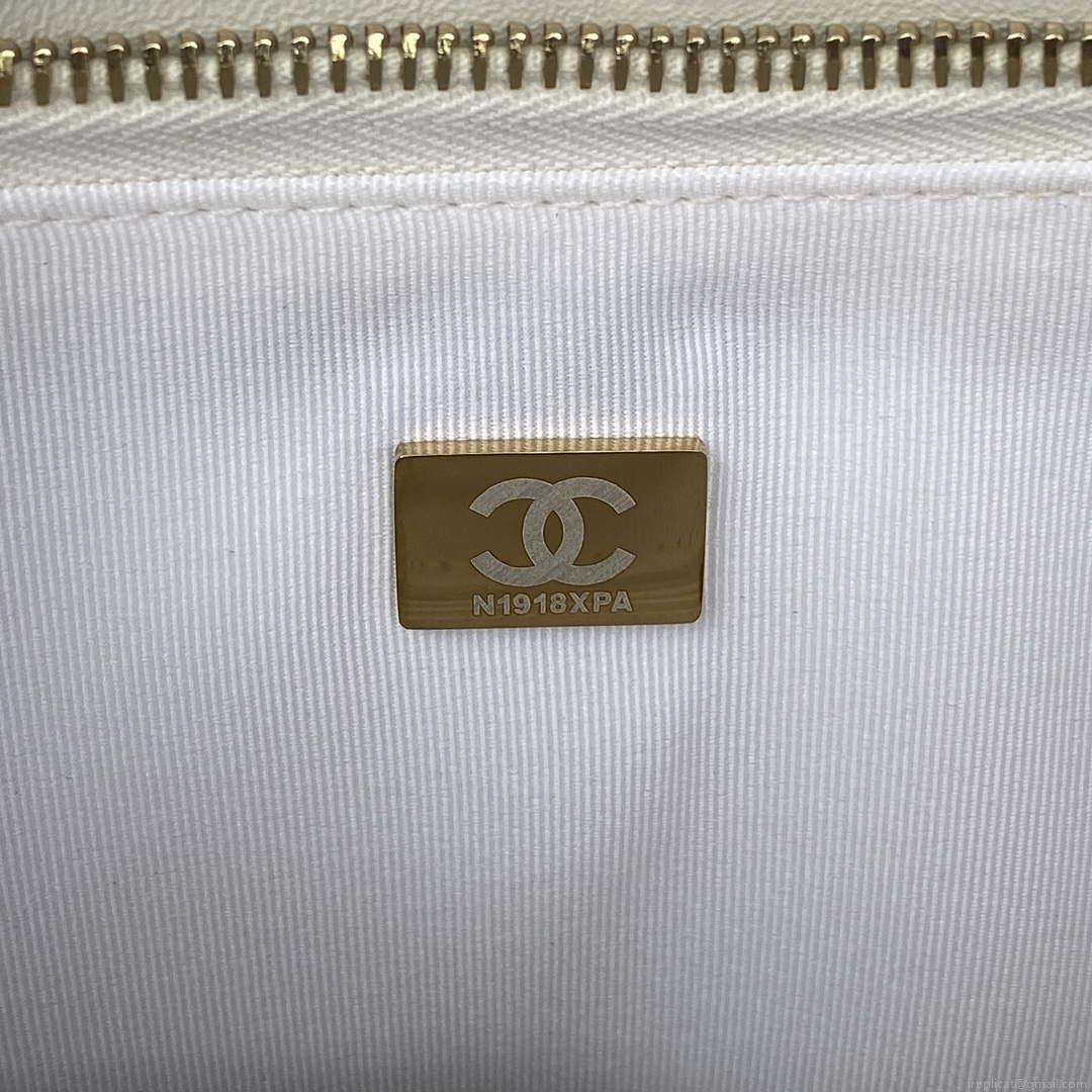 Chanel AS3631 Large Hobo bag Lambskin White