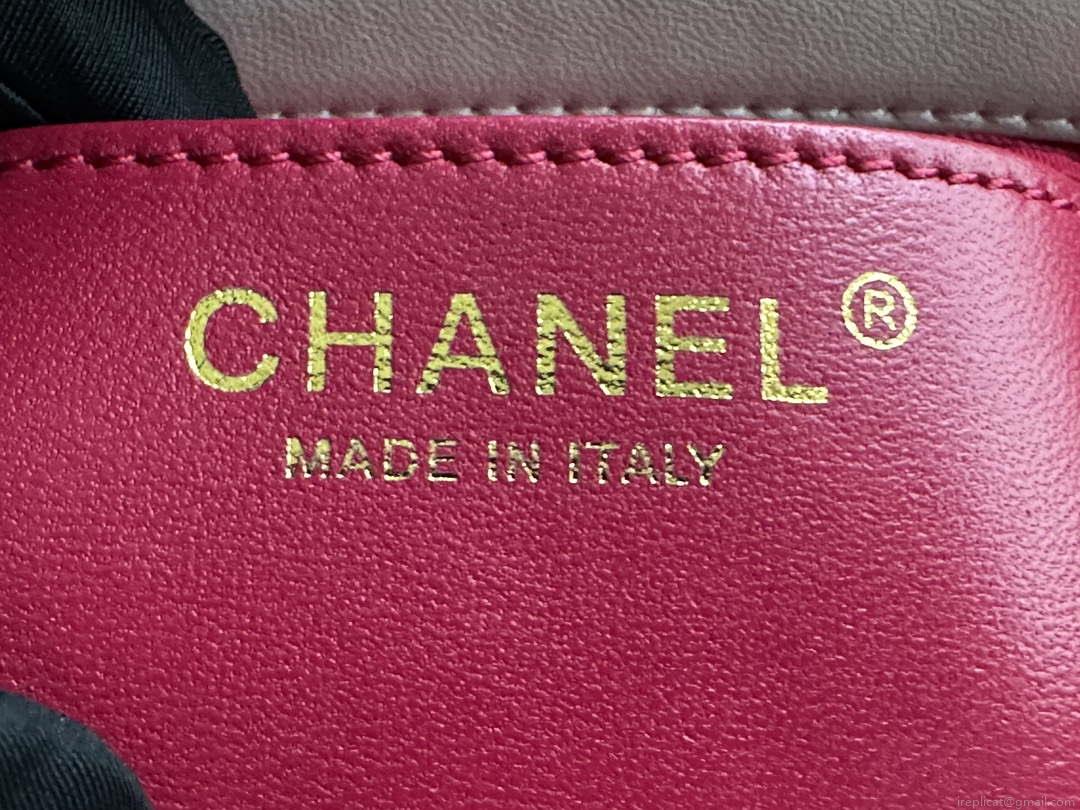 Chanel AS3979 Mini Flap Bag Lambskin Plexi & Gold-Tone Meta Black