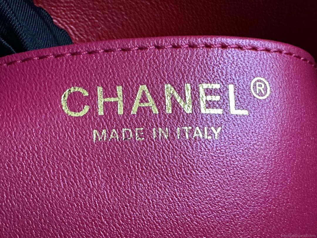 Chanel AS3979 Mini Flap Bag Lambskin Plexi & Gold-Tone Meta Red