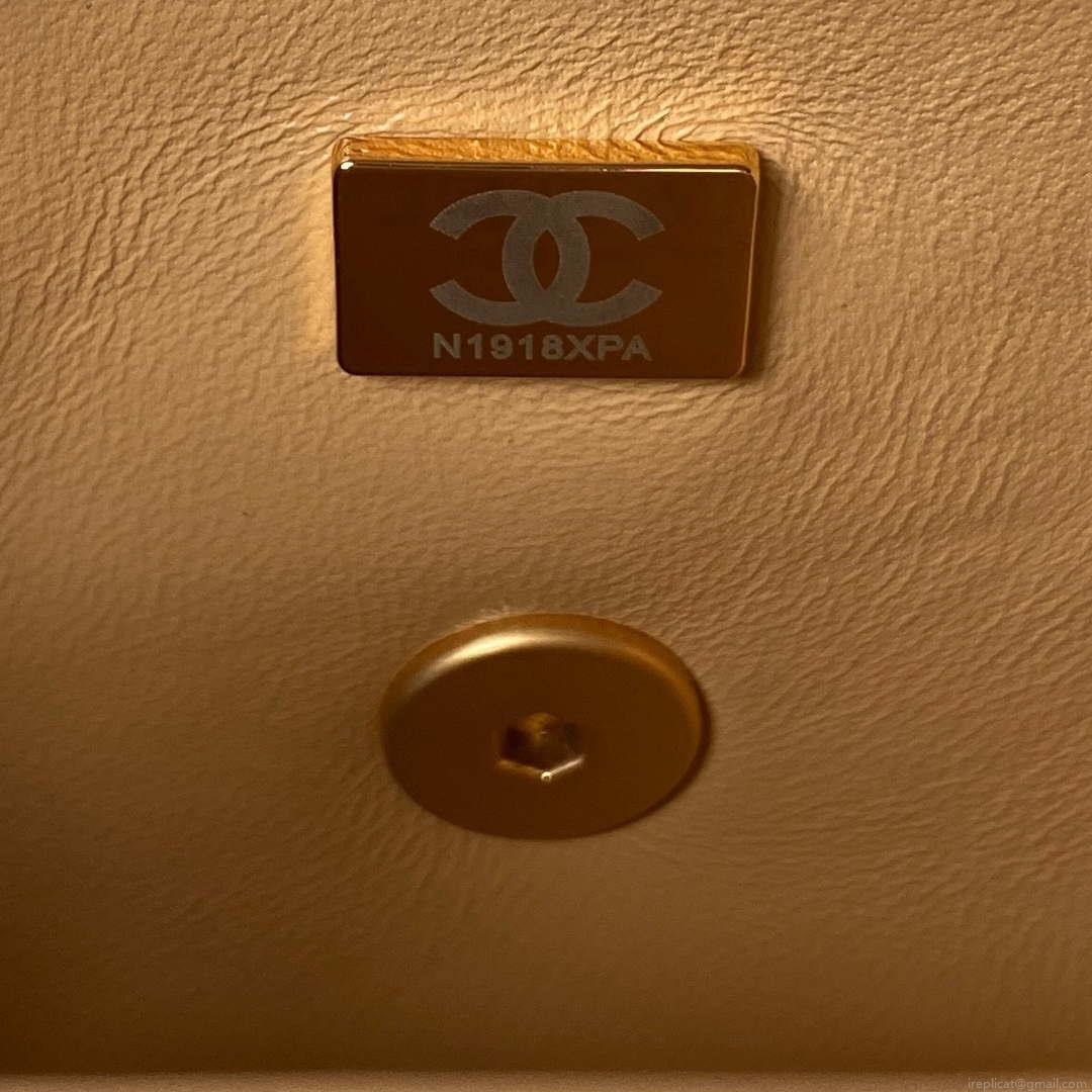 Chanel AS4041 Flap Classic Bag CF Camellia Lambskin Apricot Gold