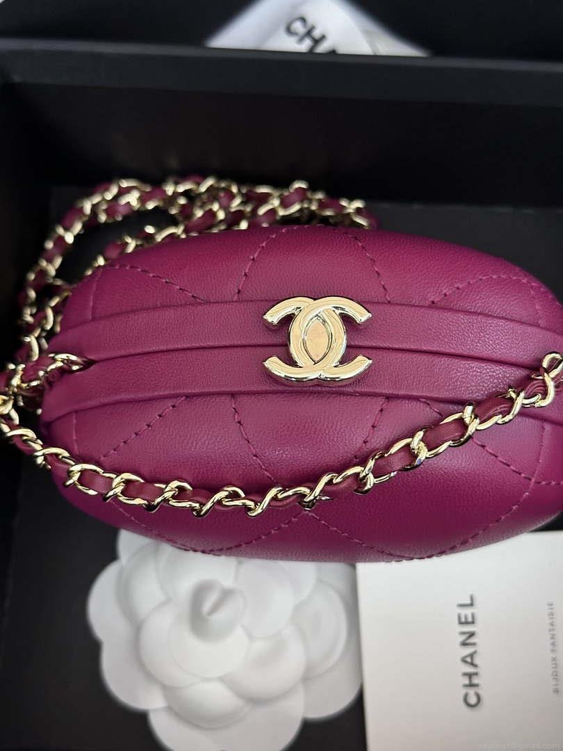 Chanel AP3252 Clutch With Chain Lambskin Wine Red