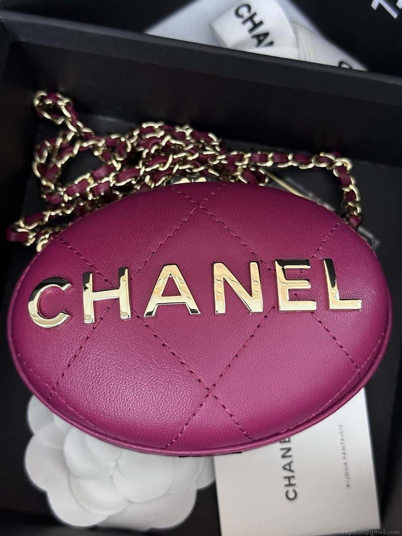 Chanel AP3252 Clutch With Chain Lambskin Wine Red